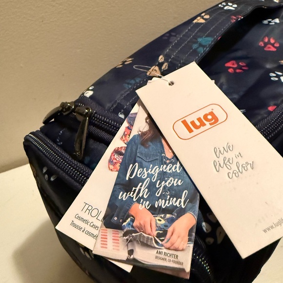 Lug 3 Piece Travel Set Paws Navy Trolley XL,NWT With Tote Runner NWOT - Picture 4 of 16